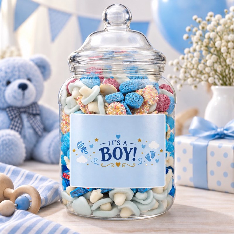Baby Shower 'It's a boy' Pick & Mix Sweet Mega Jar
