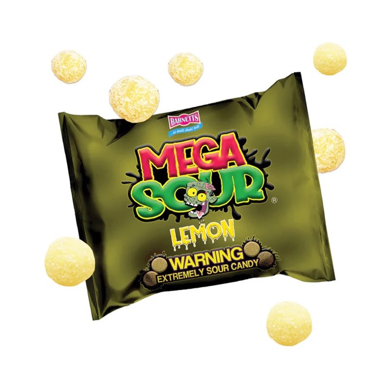 Barnett's Mega Sour Lemon Candy Bag 104g