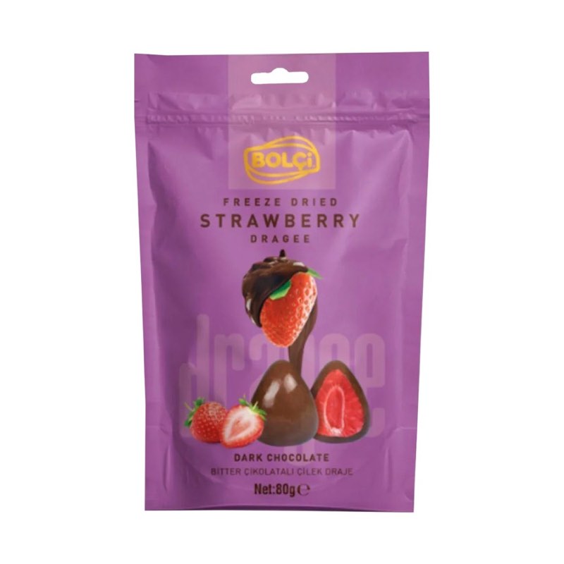 Bolci Freeze Dried Dark Chocolate Strawberry 80g