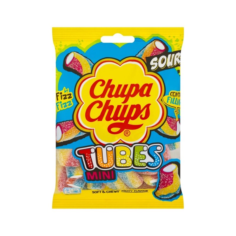Chupa Chups Soft & Chewy Fruity Flavour Mini Tubes 130g