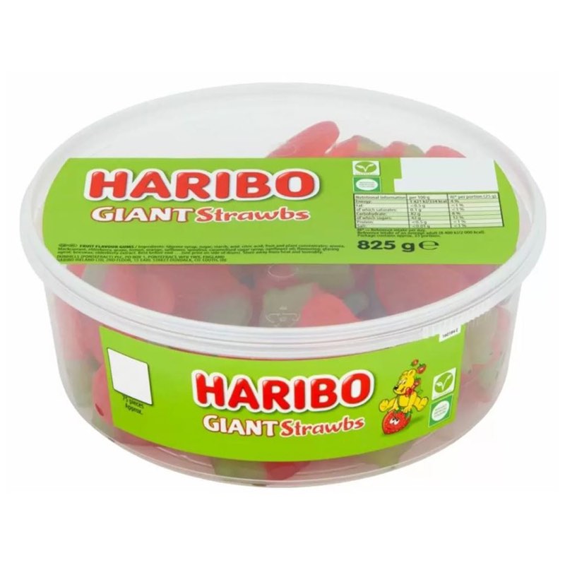 Haribo Giant Strawbs 825g