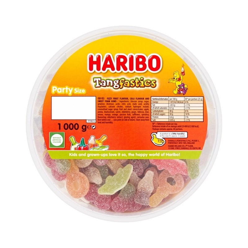 Haribo Tangfastics Sweet Tub 1kg