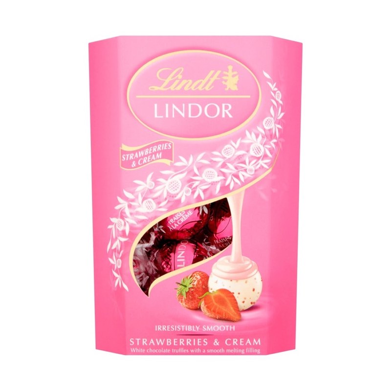 Lindt Lindor Strawberries & Cream Truffles 200g