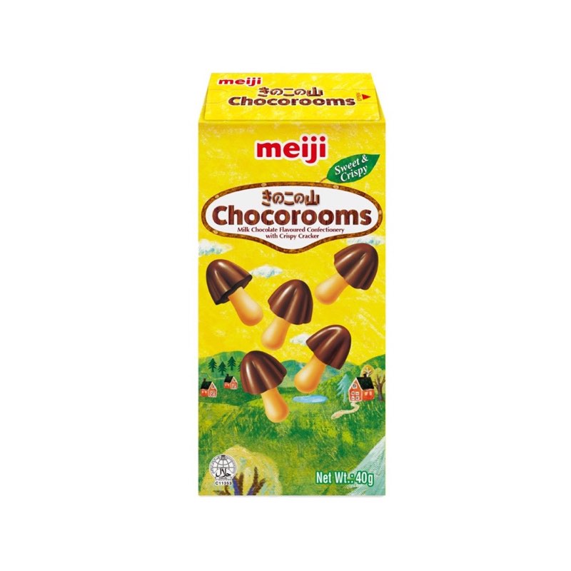 Meiji Chocorooms Chocolate Biscuits Box 40g