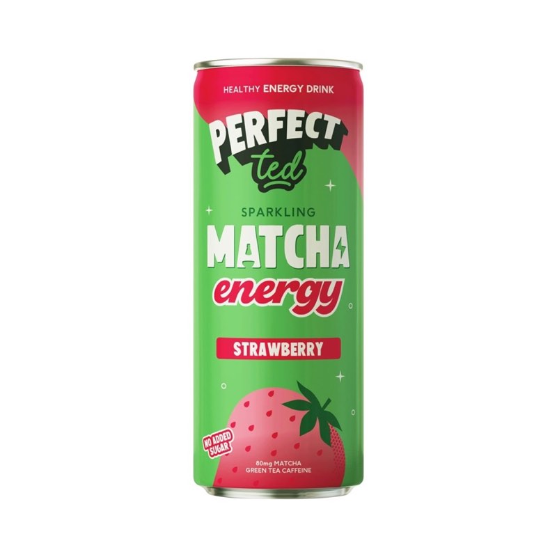 Perfect Ted Sparkling Matcha Energy Strawberry Can 250ml