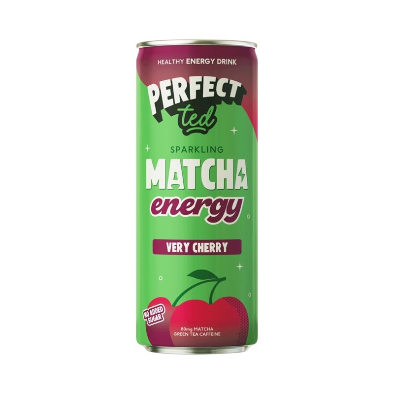 Perfect Ted Sparkling Matcha Energy Very Cherry Can 250ml