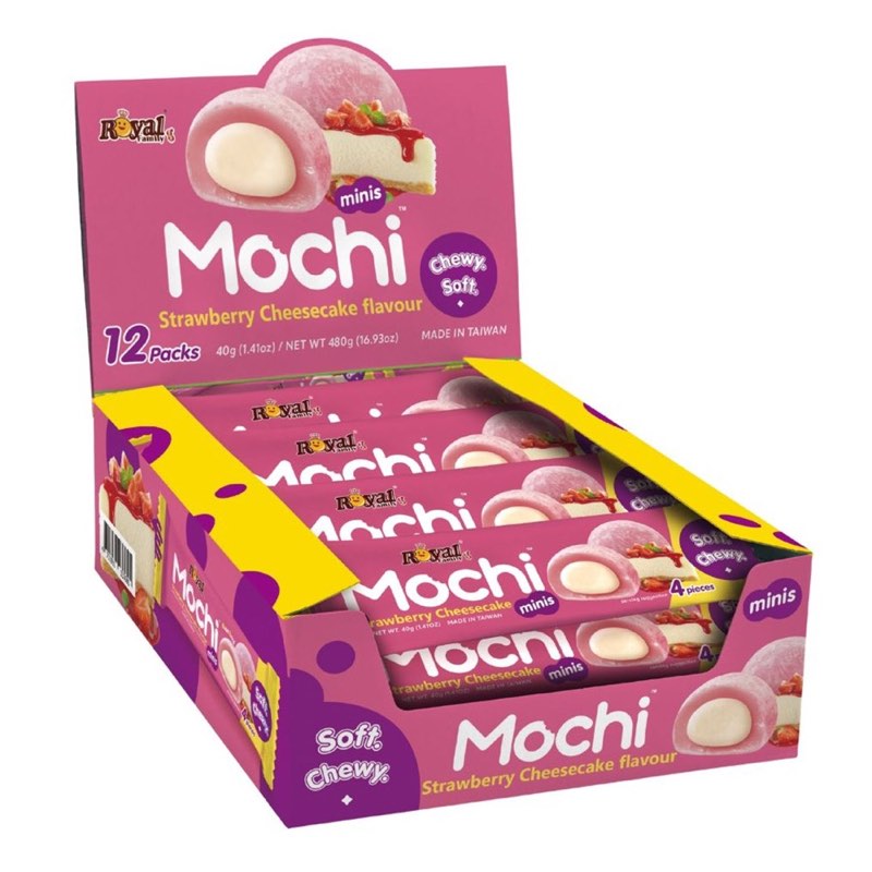 Royal Family Mochi Minis Strawberry Cheesecake Flavour Pack 40g
