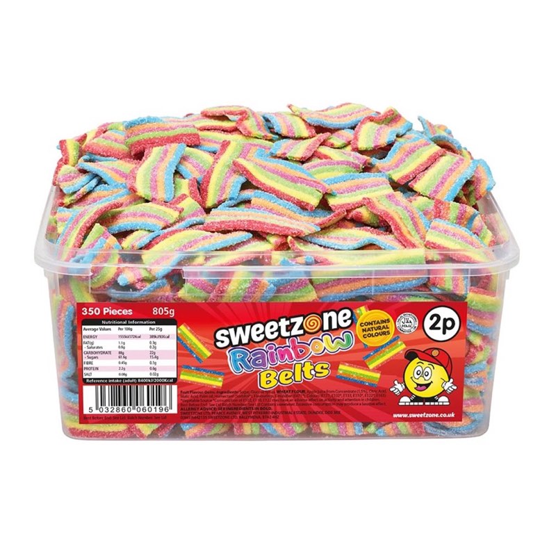 Sweetzone Rainbow Belts Tub 805g