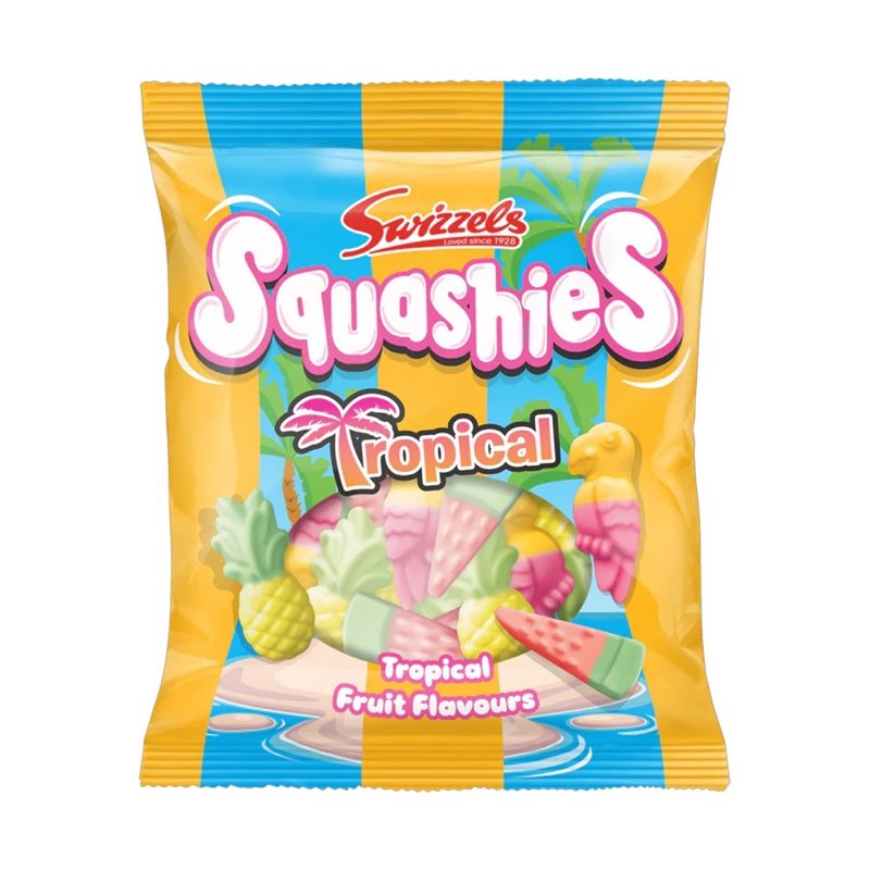 Swizzels Squashies Tropical Flavour Gums 100g